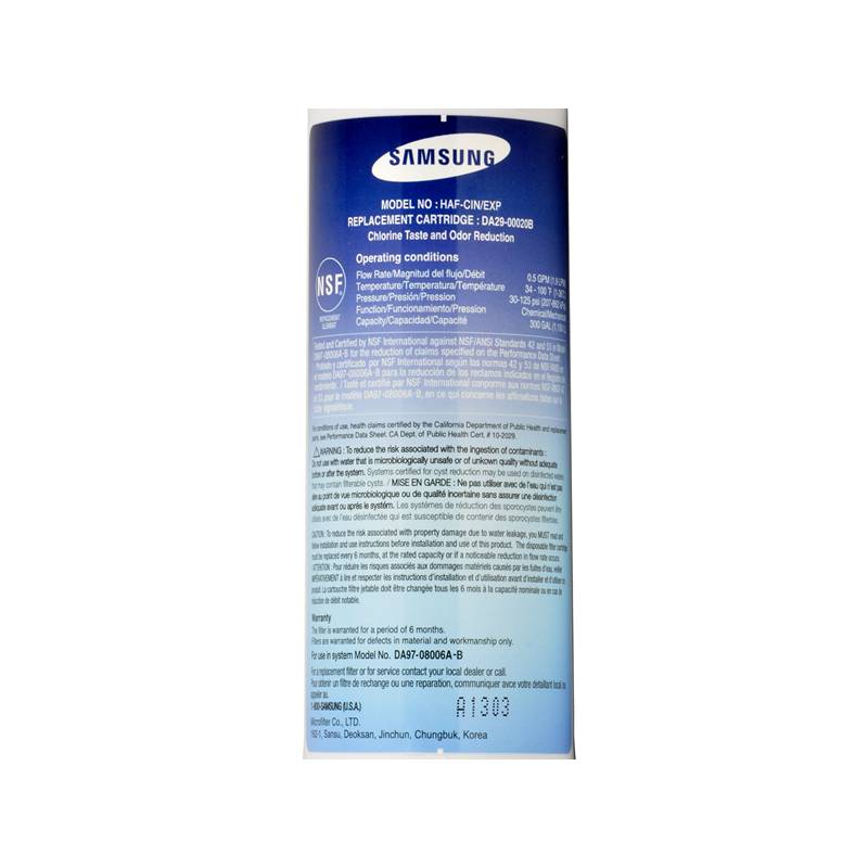 Samsung DA29-00020B Filtro Frigorifero Originale