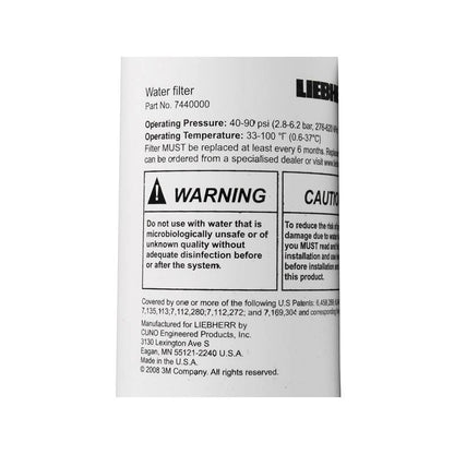 Liebherr 7440000 Original Fridge Water Filter